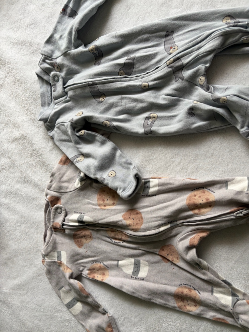 4 Carter's premie Footed Baby Sleepers with Prints